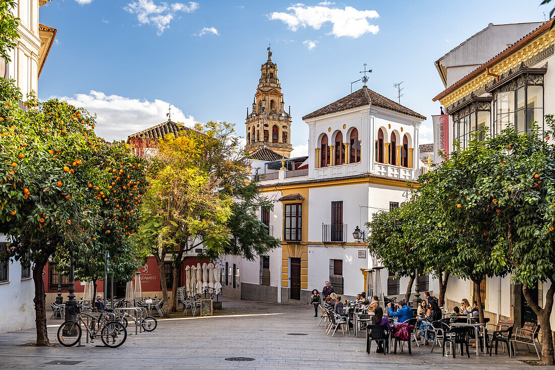 Old town and Mezquita bell tower in Cordoba, Andalusia, Spain