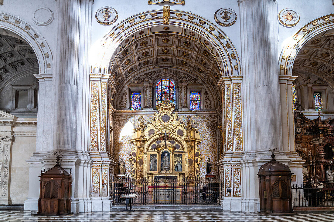 Interior of the Cathedral in Granada, Andalusia, Spain