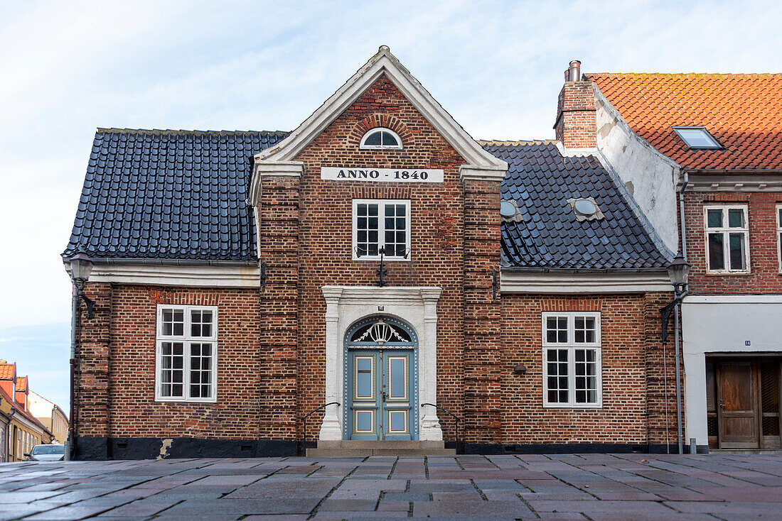 Historical building in Ribe, considered Denmark's oldest town, Ribe, South Jutland, Denmark