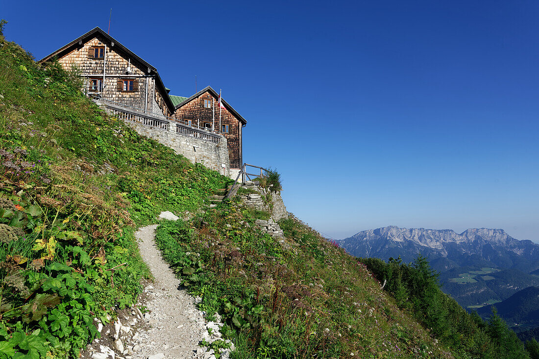 Path to the Purtscheller house on the Germany-Austria border, Berchtesgaden Alps.