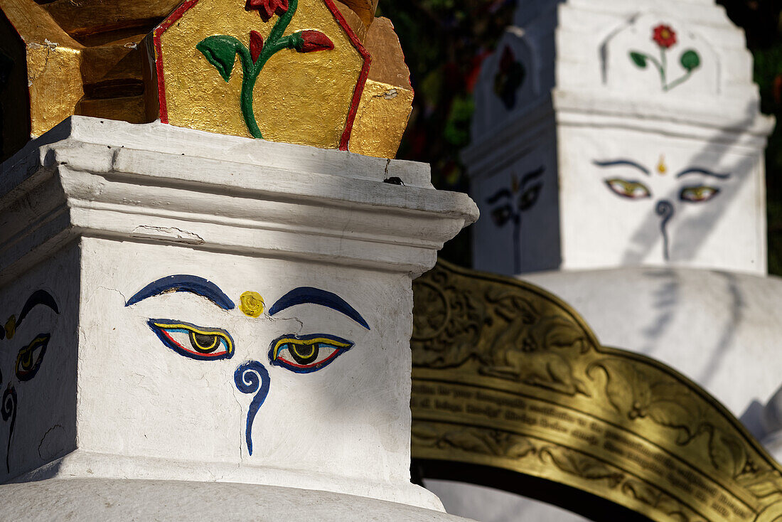 Die Augen Buddhas, Swayambunath, Kathmandu, Nepal.