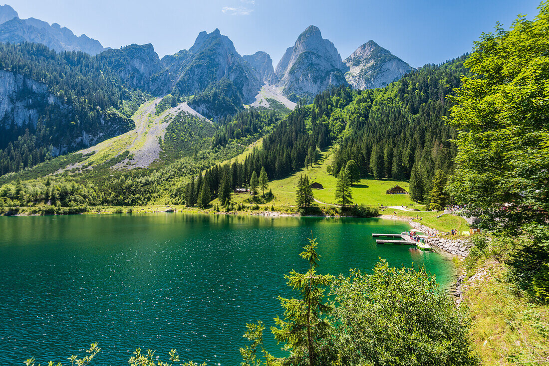 Vorderer Gosausee und Gosaukamm im Salzkammergut, Oberösterreich, Österreich