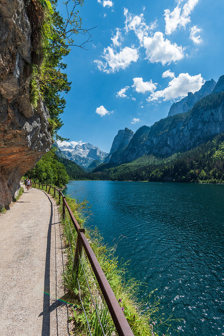 Vorderer Gosausee and Dachstein massif in Salzkammergut, Upper Austria, Austria