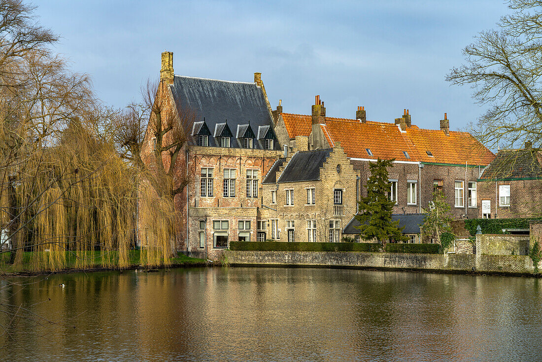 At the Minnewater lake in Bruges, Belgium
