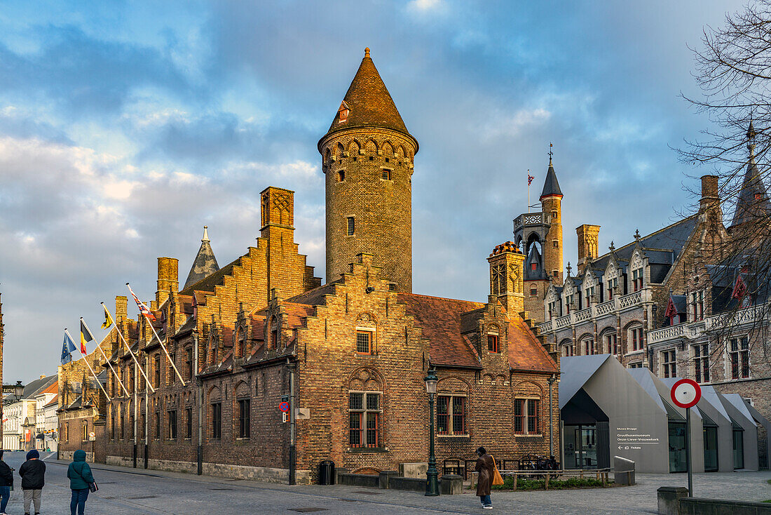 Palace of the Lords of Gruuthuse with the Gruuthusemuseum in Bruges, Belgium