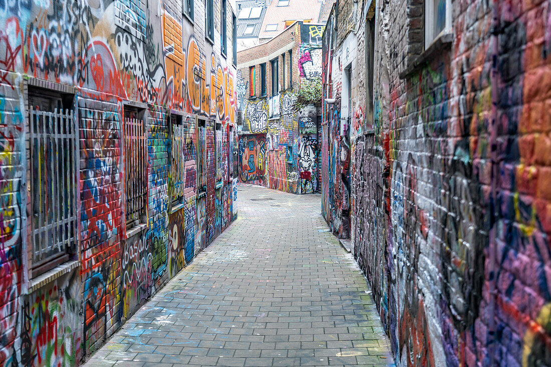 The graffiti alley in Ghent, Belgium