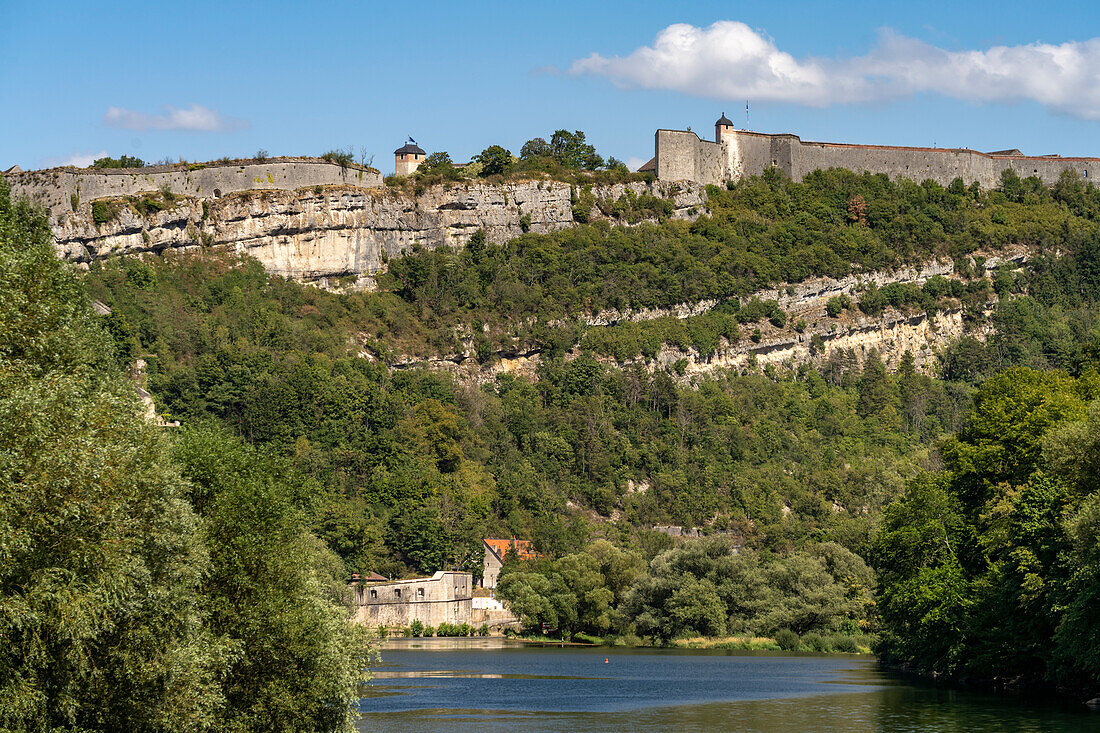 The Doubs river and the citadel of Besancon, Bourgogne-Franche-Comté, France, Europe