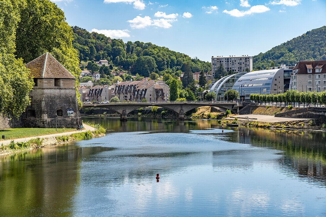 On the Doubs River in Besancon, Bourgogne-Franche-Comté, France, Europe