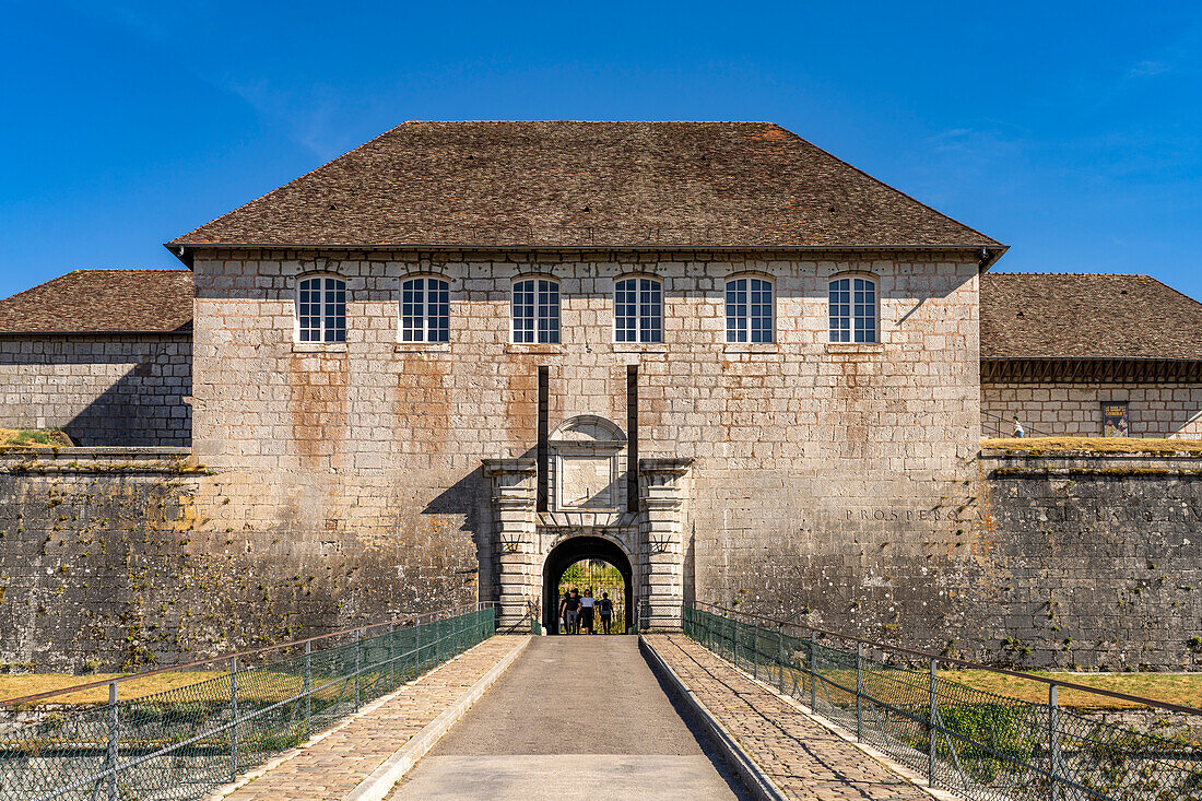 Portal zum UNESCO Welterbe Zitadelle von Besancon, Bourgogne-Franche-Comté, Frankreich, Europa 