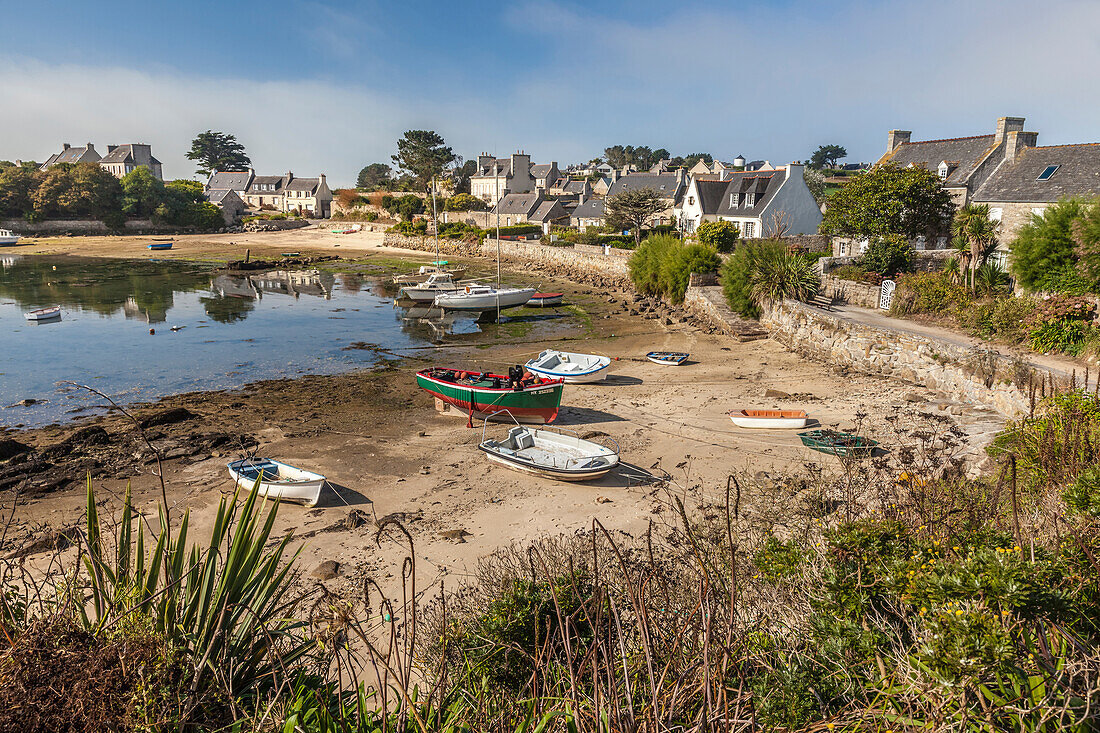 Hafen der Île de Batz, Finistère, Bretagne, Frankreich