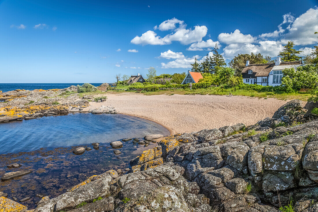 Small bathing bay at Listed on Bornholm, Denmark