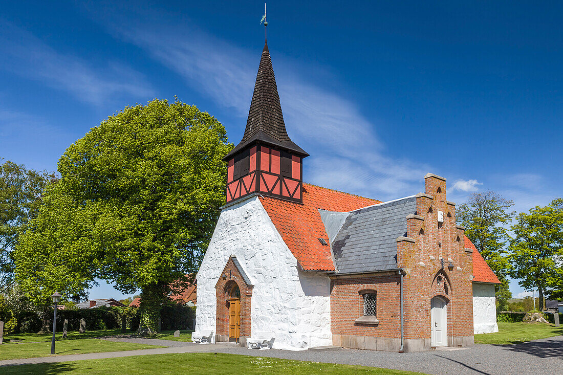 Hasle Kirche im Westen Bornholms, Dänemark