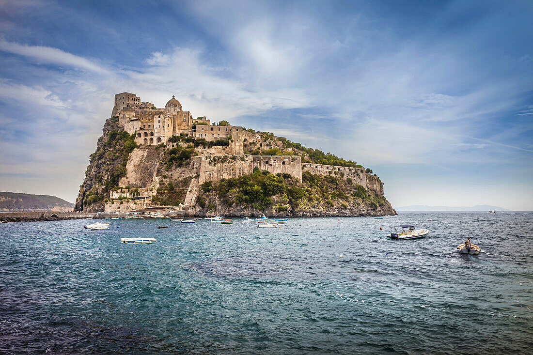 Aragonese Castle in Ischia Ponte, Ischia Island, Gulf of Naples, Campania, Italy