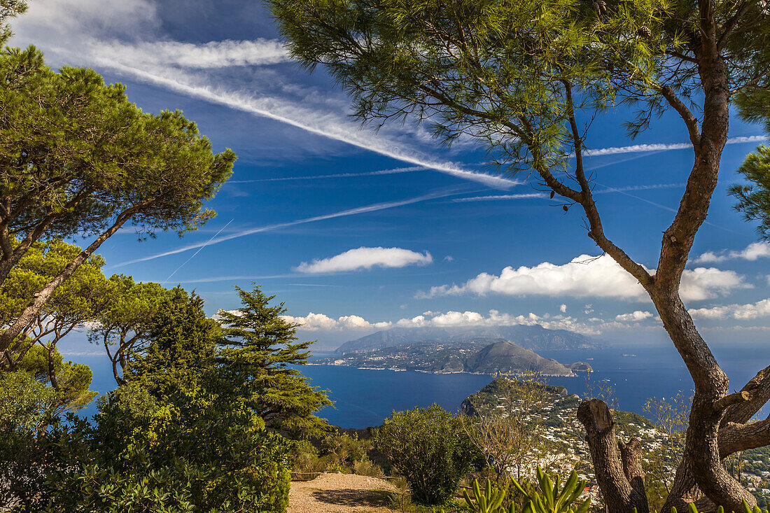 View from Monte Solaro, Anacapri, Capri, Gulf of Naples, Campania, Italy