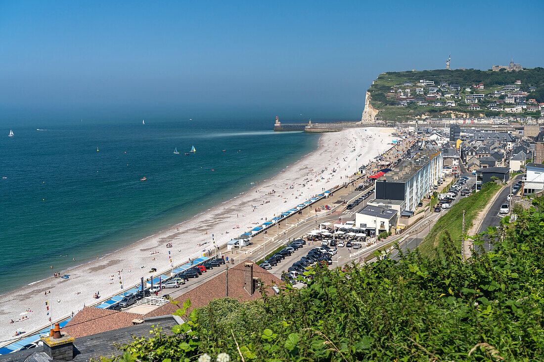 Fécamp beach and cliffs, Normandy, France