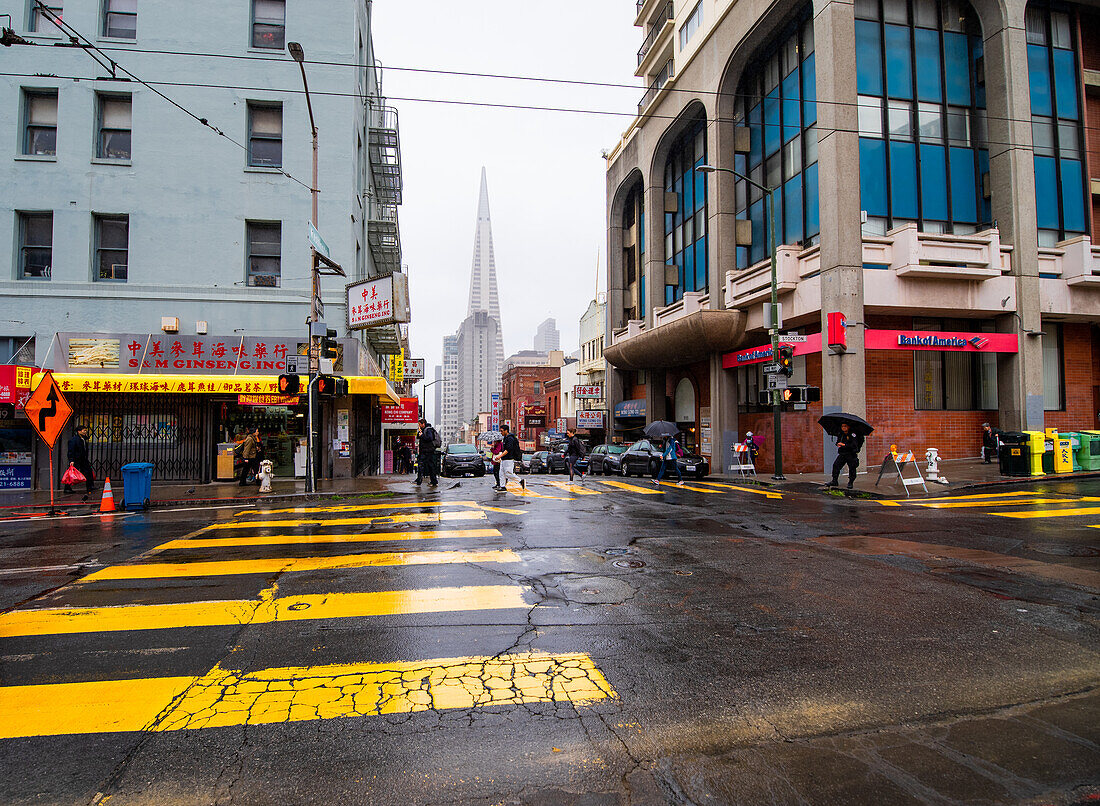 The famous Chinatown district of San Francisco, California.