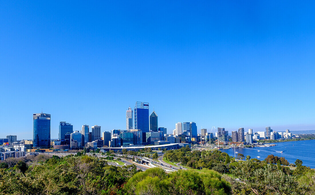 Blick vom Kings Park über Perth City, Western Australia, Australien, Pazifik