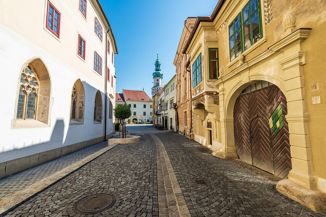 Alley in the old town of Sopron, Hungary