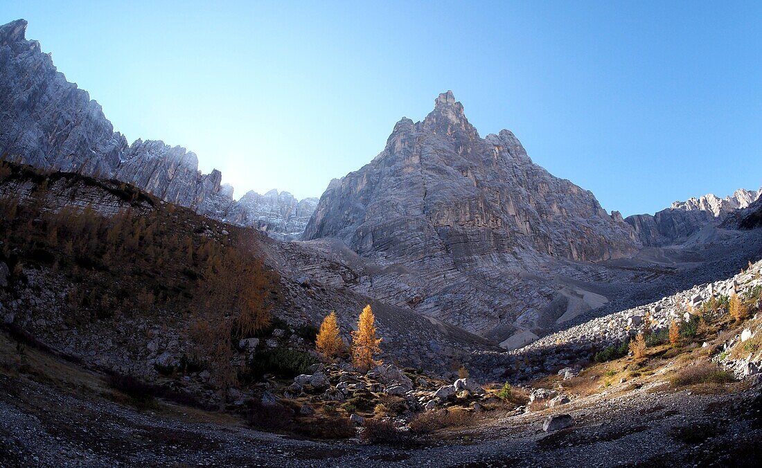 Am Tre Croci-Pass, Sorapis-See, über Cortina d'Ampezzo, Dolomiten, Veneto, Italien