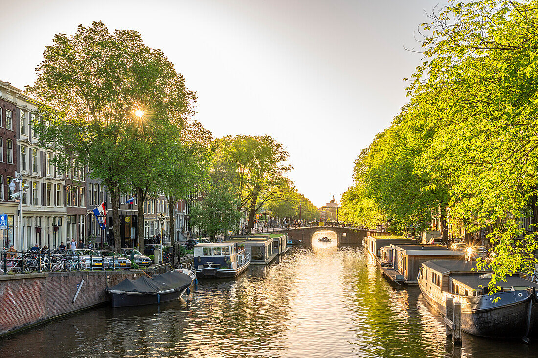 Brouwersgracht in the evening, Amsterdam, Benelux, Benelux States, North Holland, Noord-Holland, Netherlands