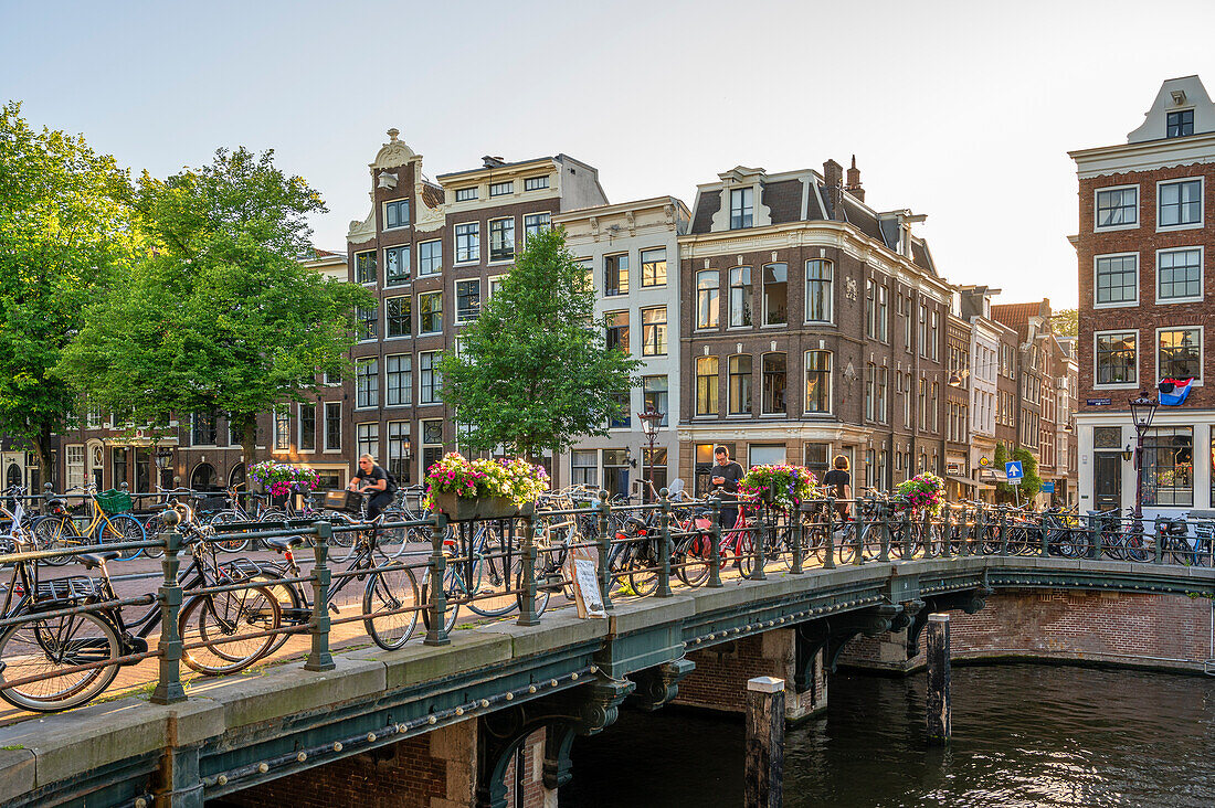 Keizersgracht in the evening, Amsterdam, Benelux, Benelux, North Holland, Noord-Holland, Netherlands