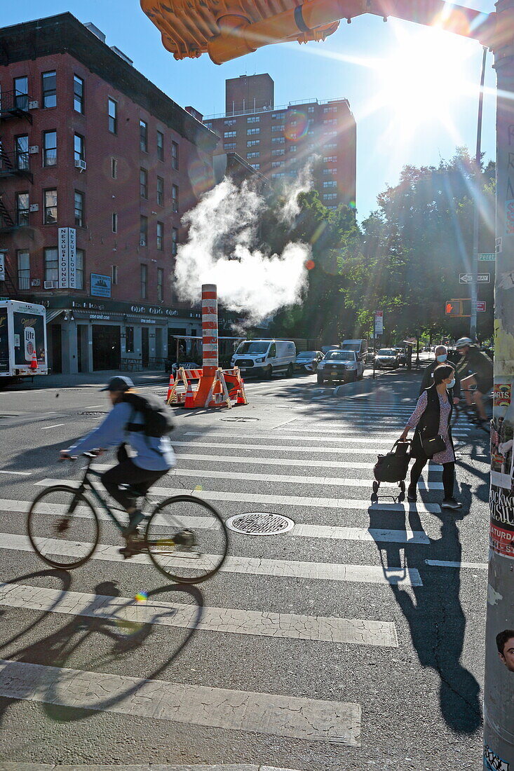 Steam Duct on 1st Avenue, Lower East Side, Manhattan, New York, New York, USA