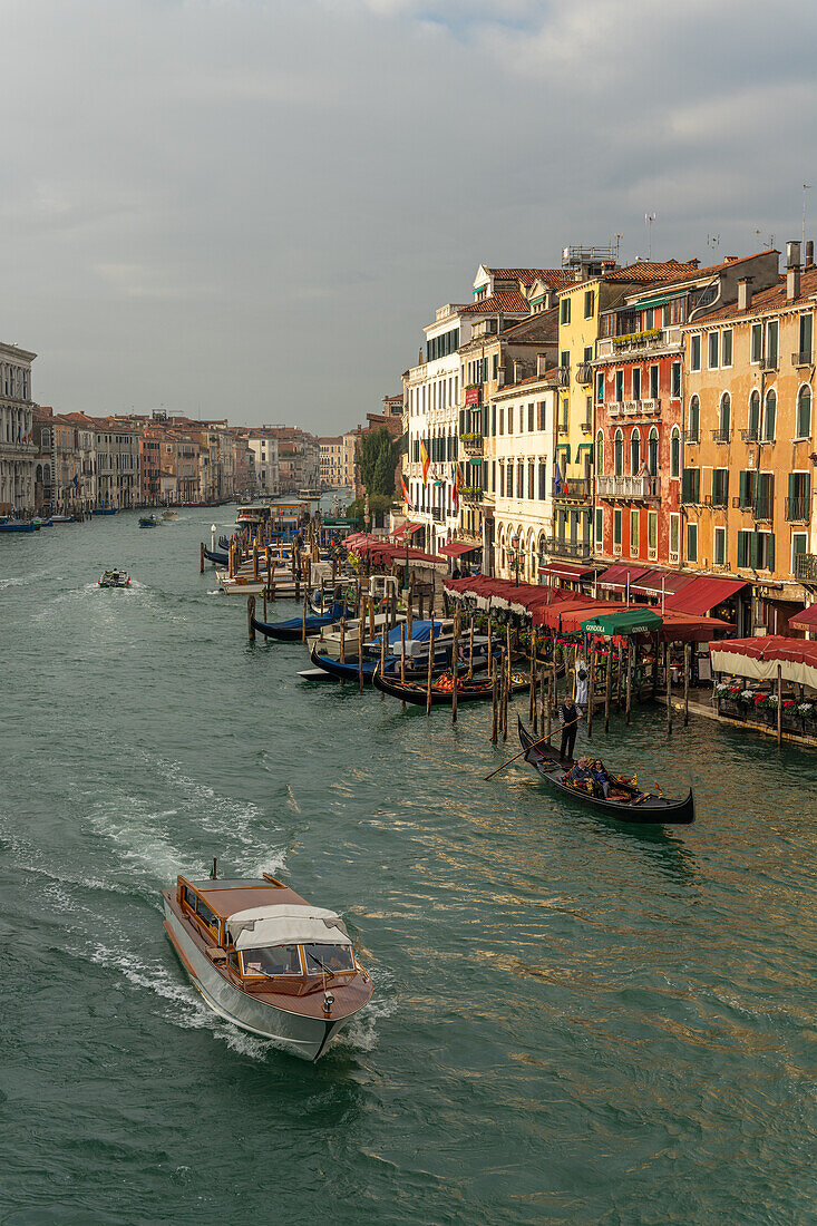 Venedig - Blick von der Rialto Brücke auf den Canal Grande, Venezien, Italien