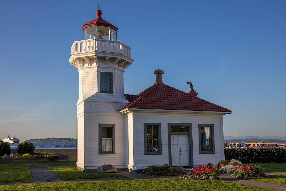 The Mukilteo Lighthouse in Everett, Washington State, USA