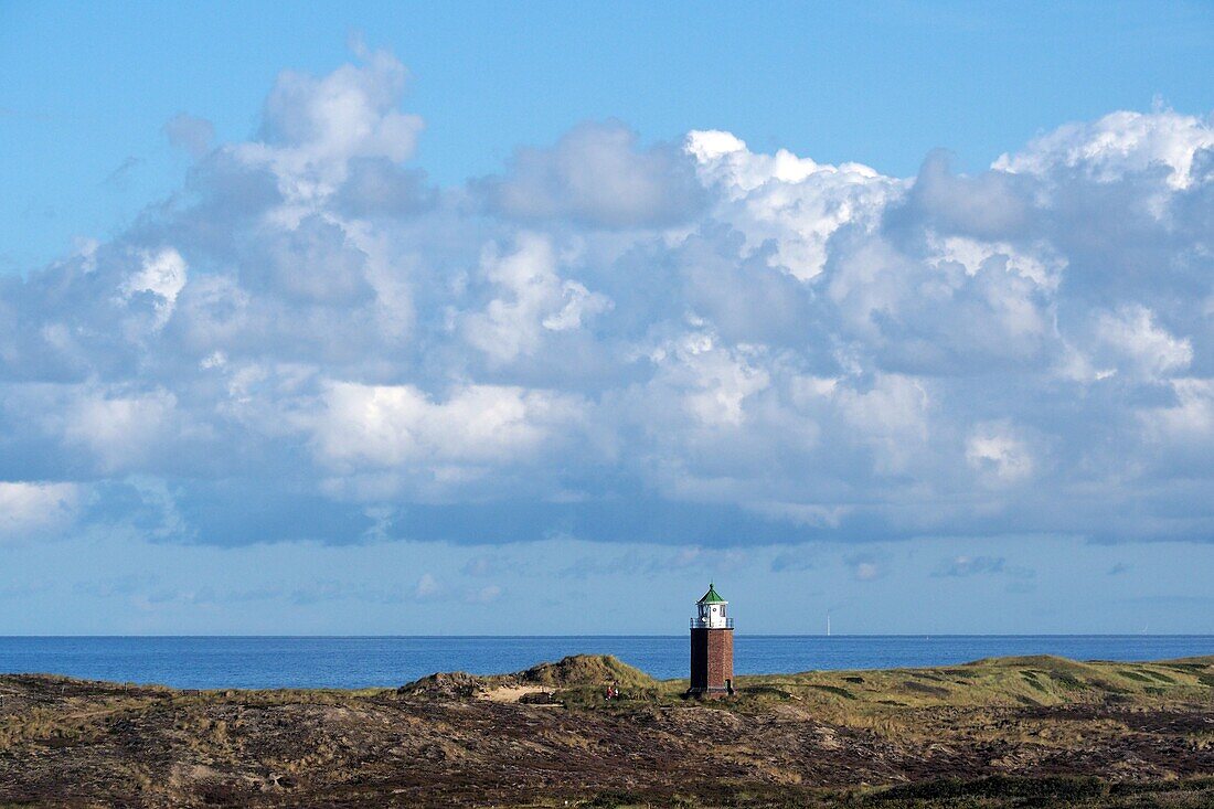 small beacon in the dunes of Kampen, Sylt, North Sea Coast Schleswig-Holstein, Germany