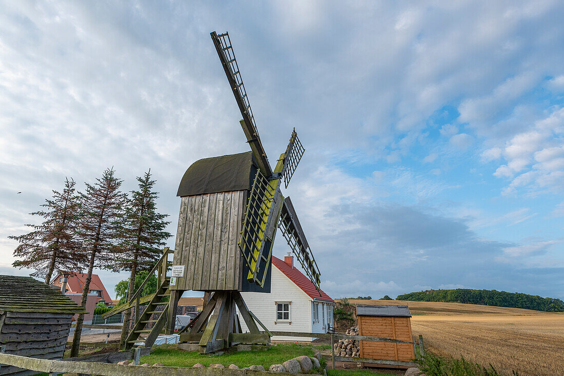 Post mill Altensien, Rügen Island, Sellin, Mecklenburg-West Pomerania, Germany