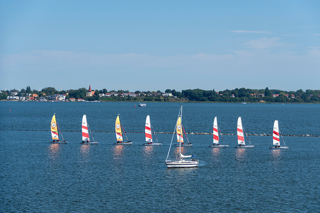 Segelboote auf Stralsund, Mecklenburg-Vorpommern, Deutschland