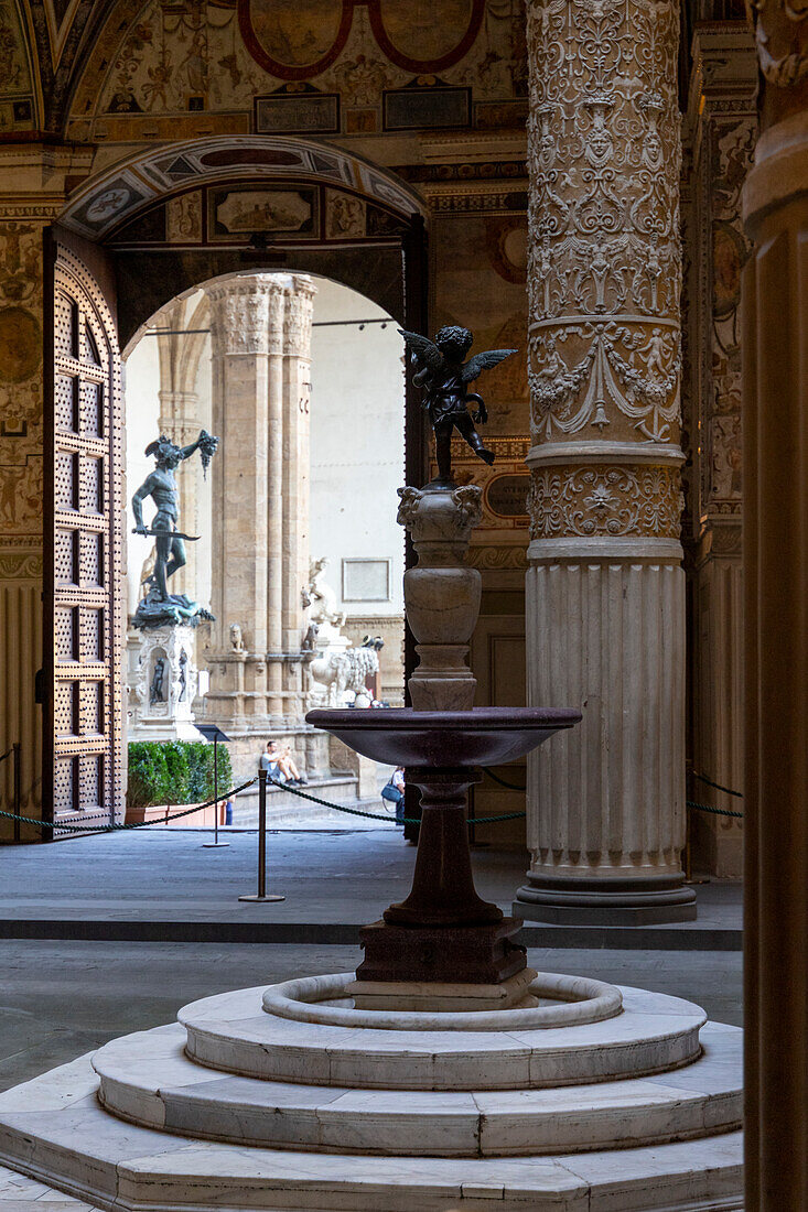 Innenhof des Palazzo Vecchio, Florenz, Toskana, Italien.