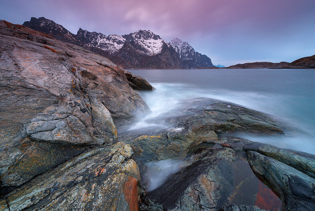 Coastline near Henningsvær in Lofoten.