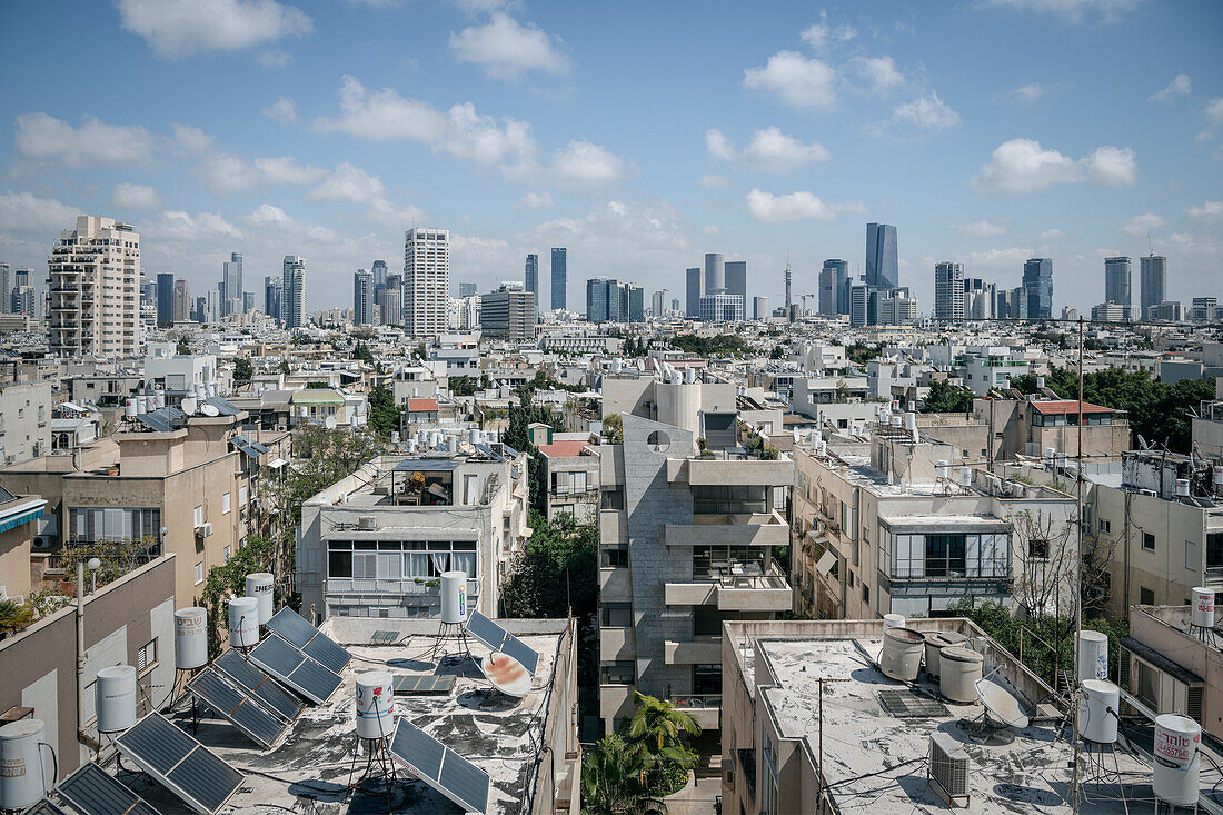 Wohn und Hochhäuser von Tel Aviv, Israel, Mittlerer Osten, Asien