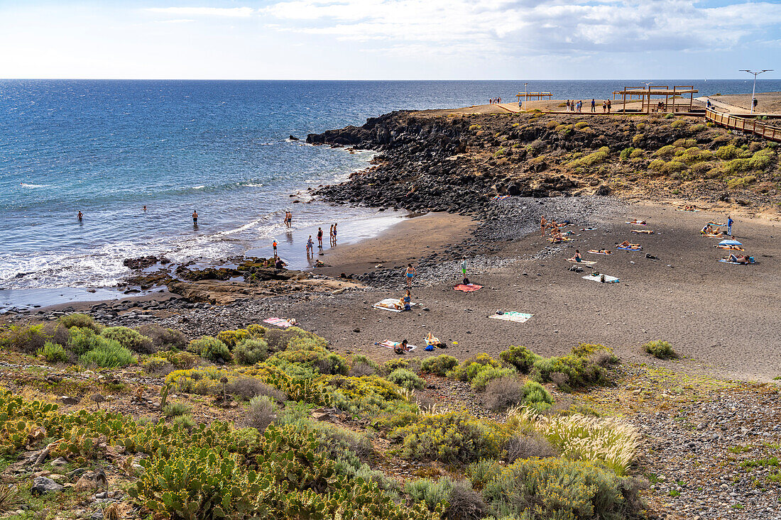 Strand und Küste bei Los Abrigos, Teneriffa, Kanarische Inseln, Spanien