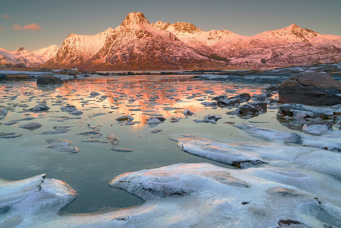 Evening mood on the Lofoten islands, Norway.