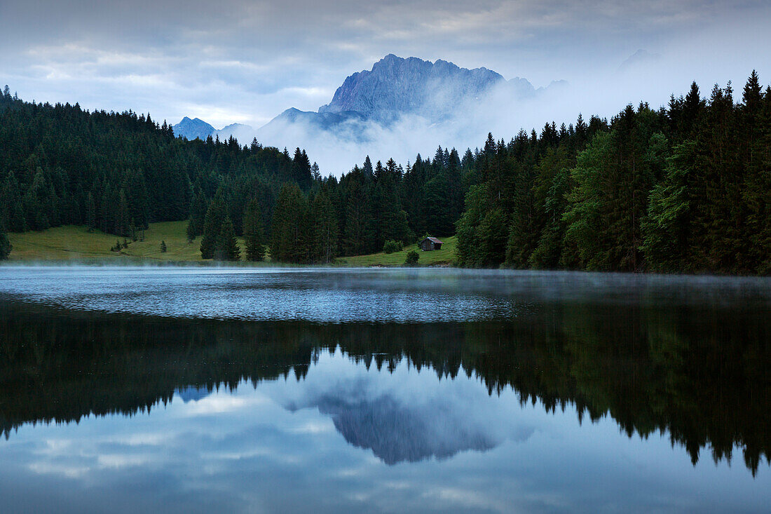 Blick zum Karwendel, Geroldsee, Bayern, Deutschland