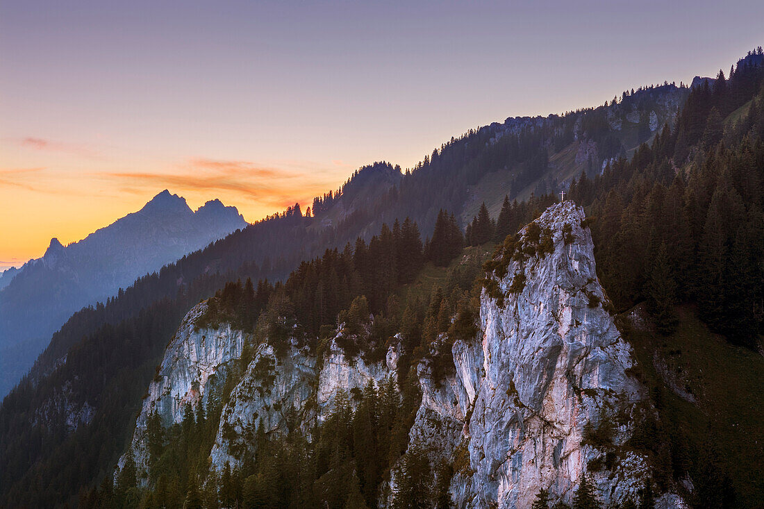 View from Pürschling over the Ammergau Alps, Bavaria, Germany