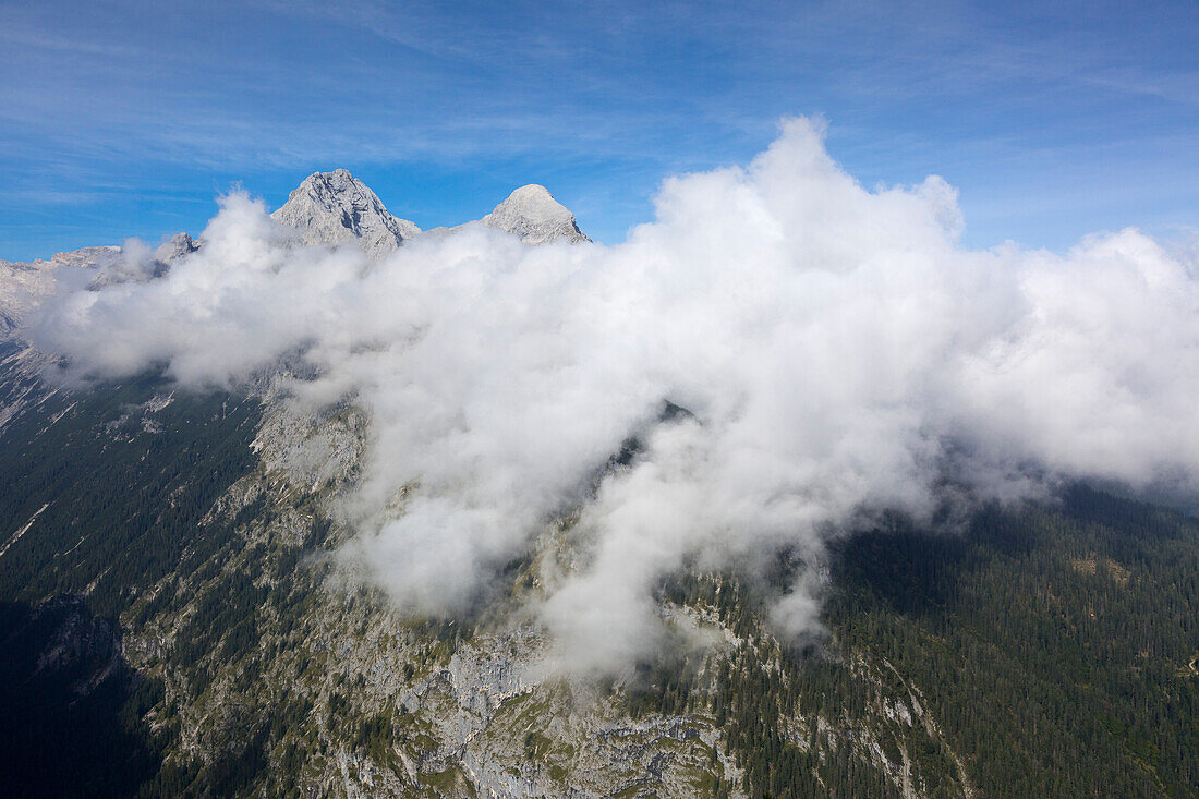 Gipfel von Hochblassen und Alpspitze, Bayern, Deutschland
