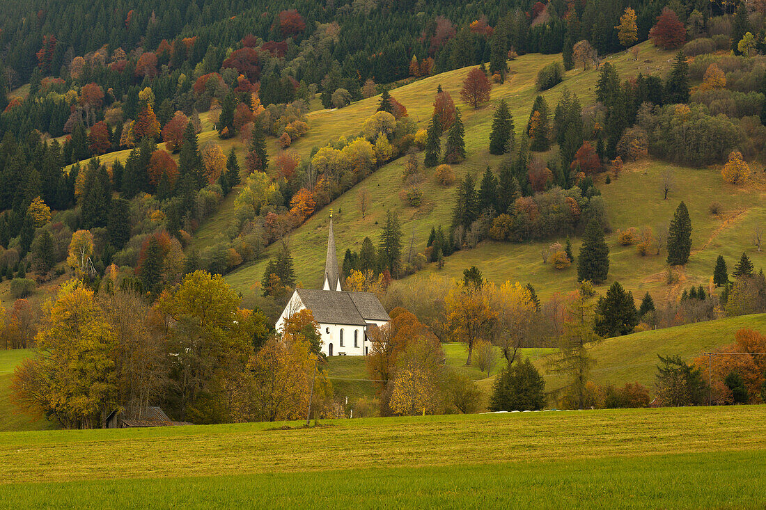 Filialkirche Heilig Blut, Kappel, bei Unterammergau, Ammergauer Alpen, Bayern, Deutschland