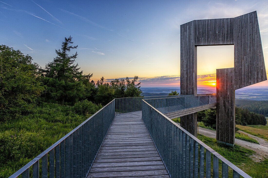 Sonnenuntergang am Erbeskopf, Rheinland-Pfalz, Deutschland