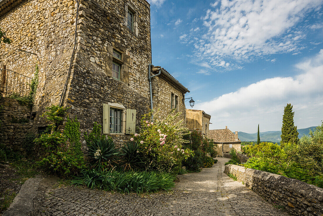 Medieval village, Mirmande, Les plus beaux villages de France, Drôme department, Auvergne-Rhône-Alpes, Provence, France