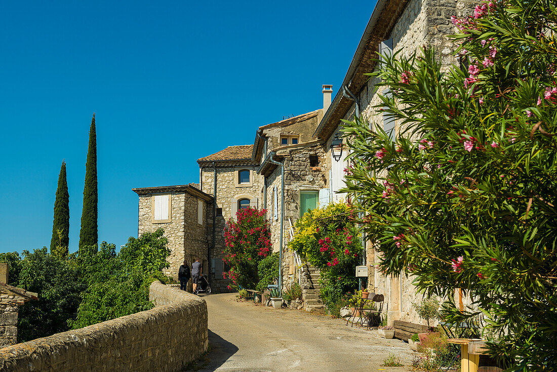 Mittelalterliches Dorf, La Garde-Adhémar, Département Drôme, Provence, Provence-Alpes-Côte d'Azur, Frankreich