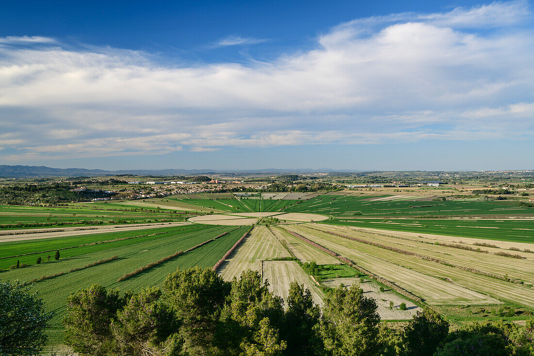 Blick auf Drainagesystem des Etang de Montady, Canal du Midi, UNESCO Welterbe Canal du Midi, Okzitanien, Frankreich