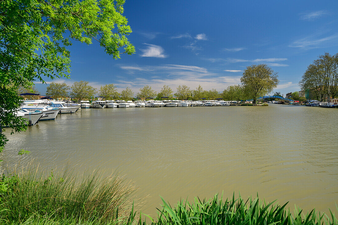 Lac de Jouarres bei Homps, Canal du Midi, UNESCO Welterbe Canal du Midi, Okzitanien, Frankreich