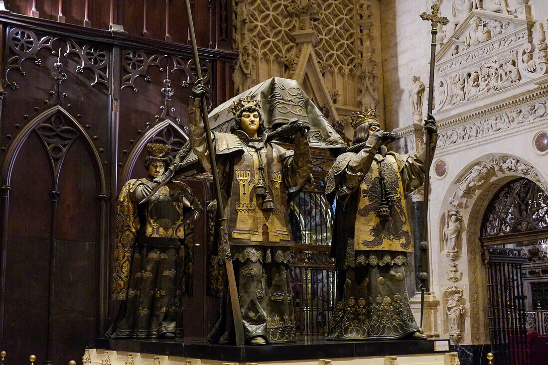 Spanien, Sevilla, Kathedrale Grab von Christopher Columbus