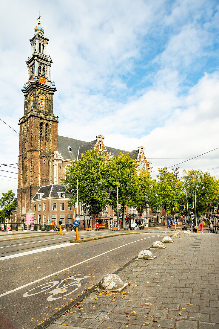 View of the Westerkerk in Amsterdam