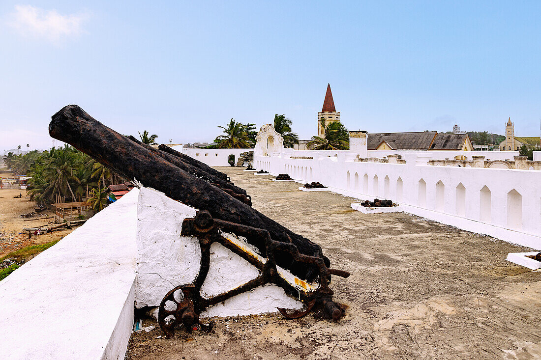 Cape Coast Castle in Cape Coast on the Gold Coast in the Central Region of southern Ghana in West Africa