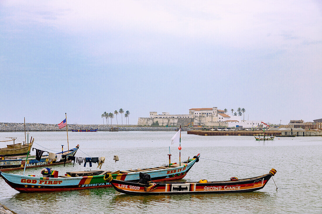 Elmina Castle in Elmina on the Gold Coast in the Central Region of southern Ghana in West Africa