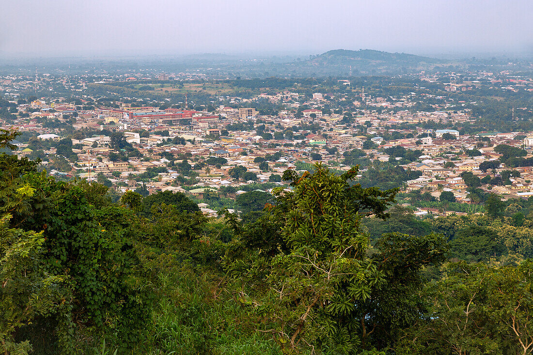 City view of Ho in the Volta Region of eastern Ghana in West Africa